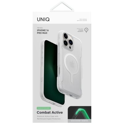 5. Uniq Combat Active Magclick Ladehülle für iPhone 16 Pro Max - Weiß