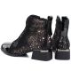 8. Damen-Ankle-Boots aus Leder mit Absatz in Schwarz und Silber D&A S.Barski LZ62-2043