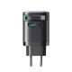 3. Joyroom JR-TCL02 65W USB-A USB-C GaN-Ladegerät mit integriertem USB-C-Kabel – Schwarz