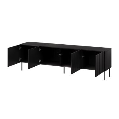 2. ISLA TV-Schrank 200x40x60 schwarz matt