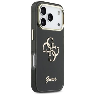 4. Guess IML 4G Script Metallhülle für iPhone 17 Pro Max – Schwarz