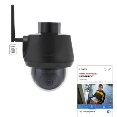 ABUS PPIC52520B Dome IP-Überwachungskamera für den Außenbereich, 3840 x 2160 px, Wandmontage
