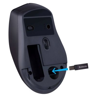 2. DEFENDER MYSZ EFFECT X MS-095 RF SCHWARZ 1600 dpi 6P