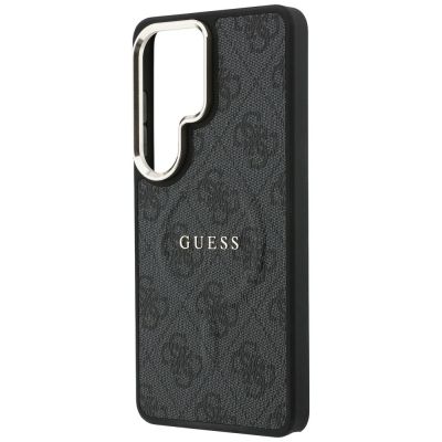 6. Guess 4G Embossed Ring MagSafe Hülle für Samsung Galaxy S26 Ultra - Schwarz