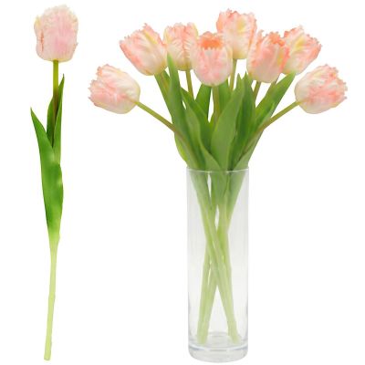 Rosa Tulpe, 38 cm, naturgetreue Frühlingsdekoration
