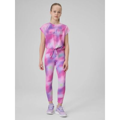 6. Schnelltrocknendes Sport-Crop-Top für Mädchen 4F 4FJRSS26TFTSF2387-90A