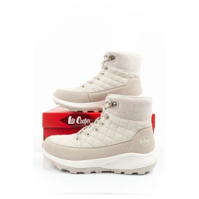 10. Lee Cooper Damen Winter-Wandersportschuhe, isoliert, creme, Öko-Leder
