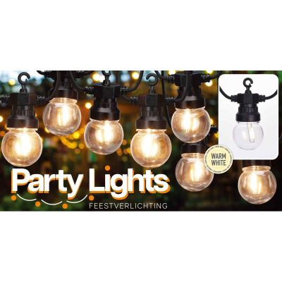 13. Gartengirlande Partybeleuchtung 10 LED 7,5 m