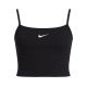 3. Nike Sportswear Essential Rib Crop Top Damen Schwarz/Weiß - DM6737-010