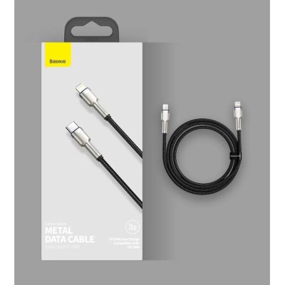 17. Baseus Cafule Series Metal Data USB-C / Lightning 20W PD-Kabel 1 m - Schwarz
