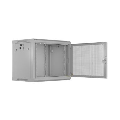 9. Lanberg 19" 9U 600X450 grauer Wandschrank mit perforierten Türen (flach verpackt)