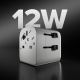 3. SBS Universal-Reiseadapter – EU 2xUSB-A – weiß