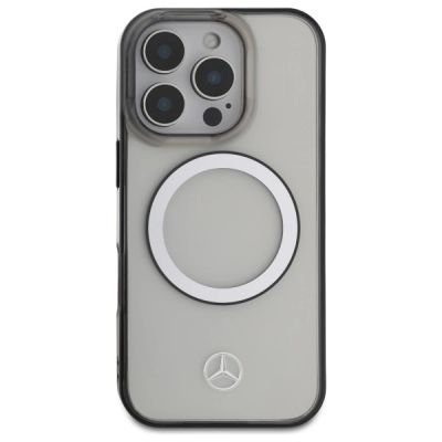 3. MagSafe-Hülle mit bedrucktem Mercedes -Logo für iPhone 16 Pro – transparent