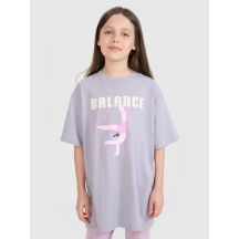 Oversized T-Shirt mit Aufdruck für Mädchen 4F 4FJRSS25TTSHF2646-25S