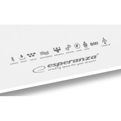 18. Esperanza B.FIT EBS016W Bluetooth-Waage (Weiß)