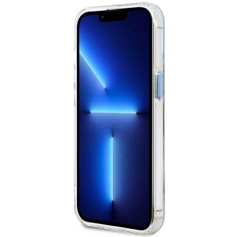 5. Guess Metal Outline MagSafe Hülle für iPhone 13 Pro / iPhone 13 - Blau