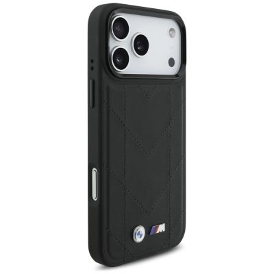 4. BMW M Quilted Logo MagSafe Case für iPhone 17 Pro Max – Schwarz