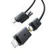 2. Baseus Versatile 60 W USB-C- auf USB-C-Kabel mit USB-A- und Lightning-Adaptern, 1 m – schwarz