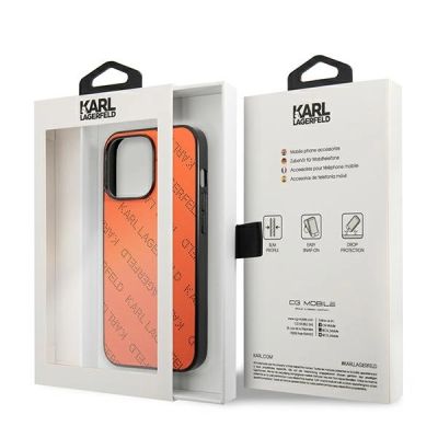 8. Karl Lagerfeld Perforated Allover iPhone 13 Pro Max 6,7" Hülle - Orange