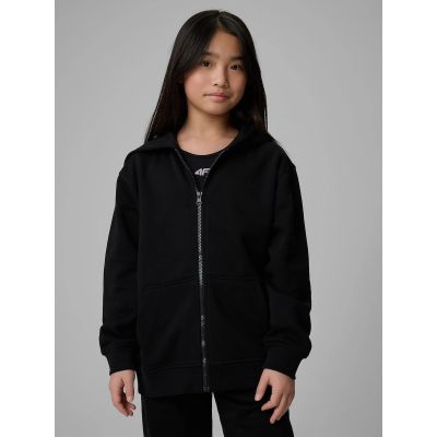 Mädchen-Sweatjacke mit Kapuze im Loose Fit 4F 4FJRMM00TSWSF2713-20S