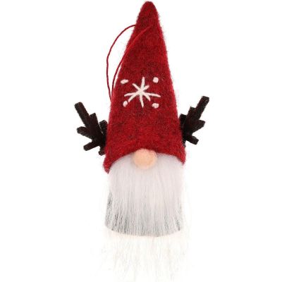3. Weihnachtsanhänger, rot, 9 cm, Weihnachtsmann