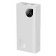 7. Baseus Adaman2 Powerbank mit Digitalanzeige 2x USB-A / 1x USB-C 10000mAh 30W - Weiß