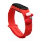 Strap Xmas für Xiaomi Mi Band 3 / 4 Weihnachts-Silikonarmband mit Socke - Rot