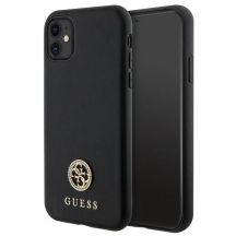 Guess Strass Metall Logo iPhone 11 / Xr 6.1" Hülle - Schwarz
