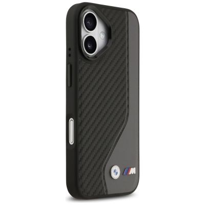 4. BMW M Carbon Logo MagSafe Hülle für iPhone 17 - Schwarz und Grau