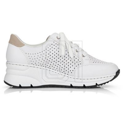 19. Rieker W N6304-80 weiße Lederkeilschuhe