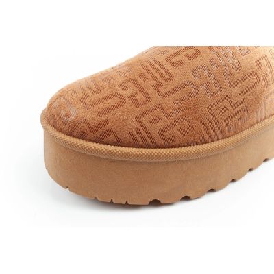 6. Lee Cooper Damen Winter Schneestiefel Modische Fell gefütterte Stiefeletten Braun