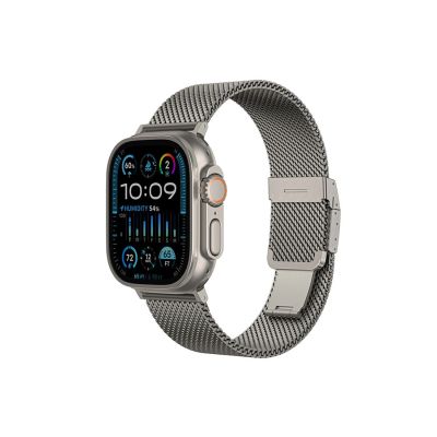 AmazingThing Titan Premium Metallarmband für Apple Watch 38/40/41/42/44/45/46/49 mm – Silber
