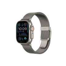 AmazingThing Titan Premium Metallarmband für Apple Watch 38/40/41/42/44/45/46/49 mm – Silber