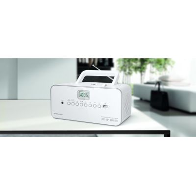 3. Muse M-28 RDW tragbares Radio FM/CD/MP3/Klinke/USB Weiß