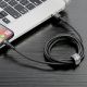 8. Baseus Cafule USB-A / Lightning 2A QC 3.0 Kabel 3 m - Schwarz und Grau