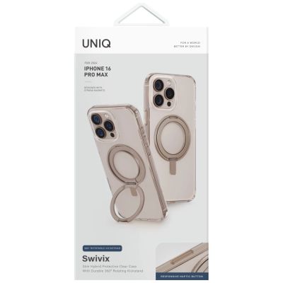 4. Uniq Swivix 360 Rotating Kickstand Case für iPhone 16 Pro Max - Gold