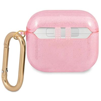 2. Guess GUA3UCG4GP AirPods 3 Cover Pink/Pink Glitter Collection