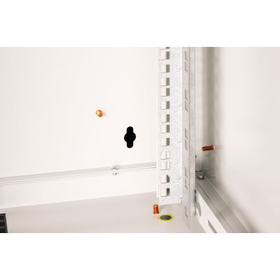 25. Einzigartiger 19-Zoll-12U-Wandnetzwerkschrank (600 x 600 mm), Glastür, grau, ungeteilt, montiert, 100 kg
