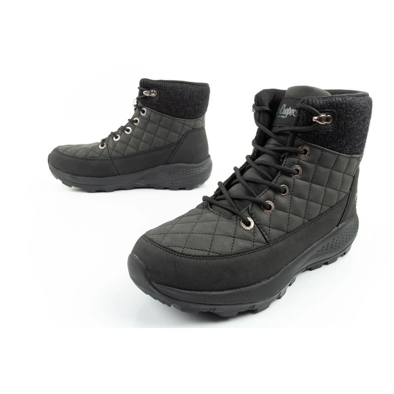 8. Lee Cooper Damen Winter-Wandersportschuhe, isoliert, schwarz, Öko-Leder
