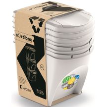 Mülltonnen 25 l Sortibox Set 3-teilig, grau