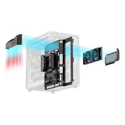8. Jonsbo X400 PC-Gehäuse, Midi-Tower, ATX, gehärtetes Glas – grau
