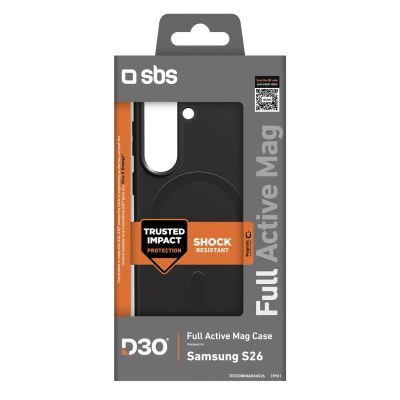 2. SBS Full Active Case D3O für Samsung Galaxy S26, MagSafe-kompatibel – Schwarz