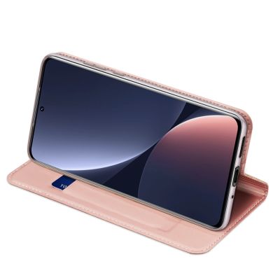 6. Dux Ducis Skin Pro Holster Cover Flip Cover für Xiaomi 12 Pro rosa
