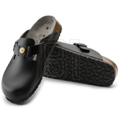 7. Birkenstock Boston ESD Black Damen Clogs, Naturleder, schmale medizinische Hausschuhe (0061368)