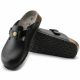 7. Birkenstock Boston ESD Black Damen Clogs, Naturleder, schmale medizinische Hausschuhe (0061368)