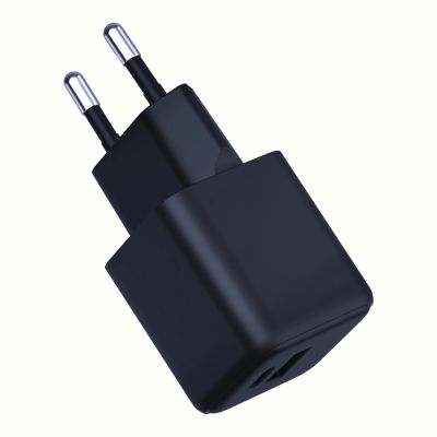 5. 3mk Hyper GaN Ladegerät 20W QC4+ PD PPS USB-C USB-A Wandladegerät - Schwarz
