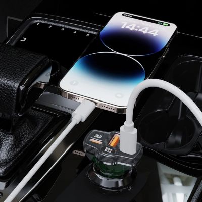 7. Dudao R78 78W USB-C PD / 2xUSB-A QC Autoladegerät - Schwarz