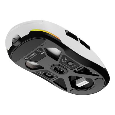 14. GENESIS Zircon 660 Gaming-Maus, Rechtshänder, kabellos (RF), Bluetooth, USB Typ-A, optischer Sensor, 12.000 DPI