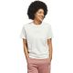 adidas Damen-T-Shirt mit kursivem Schriftzug-Grafikmuster, Weiß, KQ6404