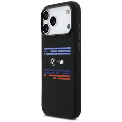 2. BMW M Silikonhülle mit horizontaler Linie und MagSafe-Funktion für iPhone 17 Pro Max – Schwarz